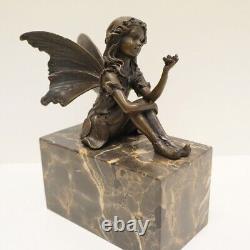 Solid Bronze Statue Sculpture Elf Fairy Style Art Deco Style Art Nouveau