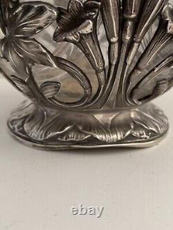 Solid Silver And Crystal 19th Century Art Nouveau Style Sharpener