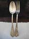 Solid Silver Louis Xv Style Cutlery Set Spoon Fork Minerva Hallmark Monogram Bt2