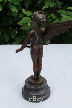 Statue Angel Bebe Style Art Deco Art Nouveau Bronze Massive Sign