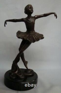 Statue Dancer Style Art Deco Style Art Nouveau Massive Bronze Sign