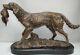 Statue Dog Hunting Style Art Deco Style Art Nouveau Bronze Massive Bronze