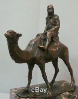 Statue Dromedary Camel Tuareg Art Deco Style Art Nouveau Bronze Massive