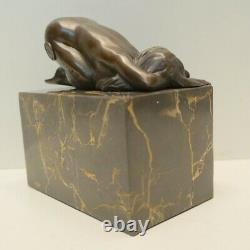 Statue Lady Sexy Pin-up Style Art Deco Style Art New Solid Bronze Sig