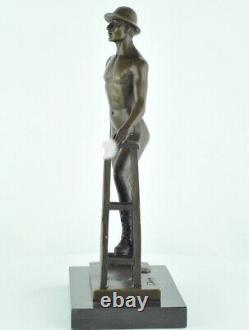 Statue Sculpture Athlete Sexy Style Art Deco Style Art Nouveau Solid Bronze