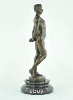 Statue Sculpture Athlete Sexy Style Art Deco Style Art Nouveau Solid Bronze Sig