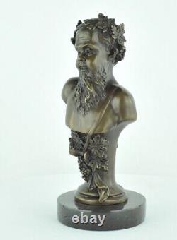 Statue Sculpture Bacchus Style Art Deco Style Art Nouveau Solid Bronze Signed