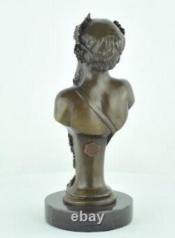 Statue Sculpture Bacchus Style Art Deco Style Art Nouveau Solid Bronze Signed