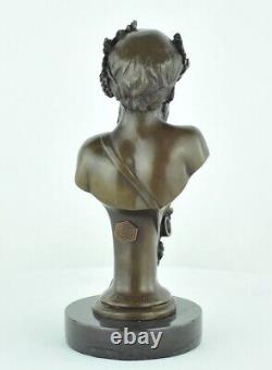 Statue Sculpture Bacchus Style Art Deco Style Art Nouveau Solid Bronze Signed