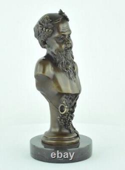 Statue Sculpture Bacchus Style Art Deco Style Art Nouveau Solid Bronze Signed