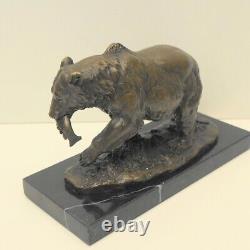 Statue Sculpture Bear Animal Style Art Deco Style Art New Solid Bronze S