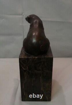 Statue Sculpture Bear Animal Style Art Deco Style Art Nouveau Solid Bronze