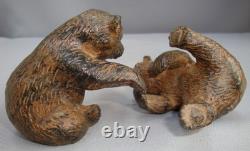 Statue Sculpture Bear Animal Style Art Deco Style Art Nouveau Solid Bronze S