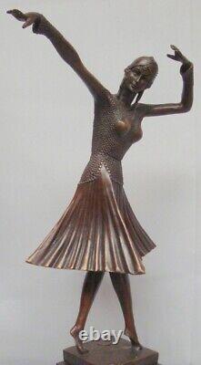 Statue Sculpture Charleston Style Dancer Art Deco Style Art Nouveau Bronze Mask