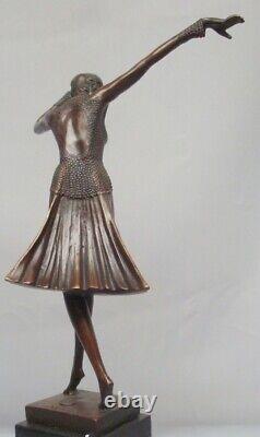 Statue Sculpture Charleston Style Dancer Art Deco Style Art Nouveau Bronze Mask