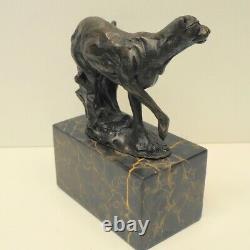 Statue Sculpture Cheetah Animal Art Art Deco Style Art Nouveau Bronze Massi