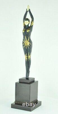 Statue Sculpture Dancer Pin-up Sexy Style Art Deco Style Art Nouveau Bronze Ma