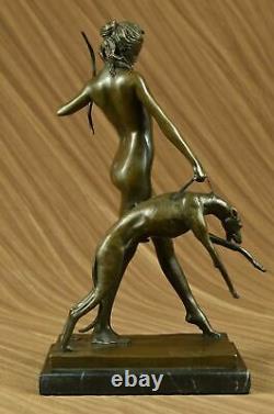 Statue Sculpture Diane Chassress Art Deco Style New Bronze Lost Cire