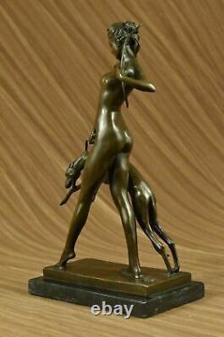 Statue Sculpture Diane Chassress Art Deco Style New Bronze Lost Cire