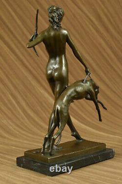Statue Sculpture Diane Halfry Art Deco Style New Bronze Hot Cast Iron