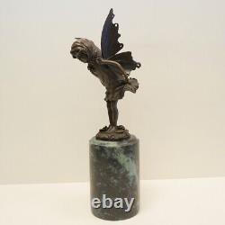 Statue Sculpture Elf Fairy Style Art Deco Style Art Nouveau Solid Bronze Signed