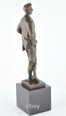 Statue Sculpture Golfer Golf Style Art Deco Style Art Nouveau Solid Bronze Sig