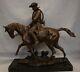 Statue Sculpture Horse Hunting Animalier Valet Art Deco Art Nouveau Style