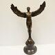 Statue Sculpture Icarus Angel Nude Art Deco Style Art Nouveau Solid Bronze