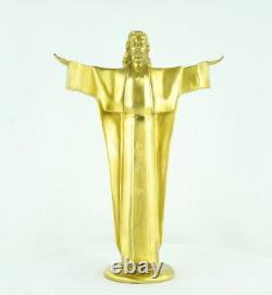 Statue Sculpture Jesus Christ Art Deco Art Nouveau Massive Bronze