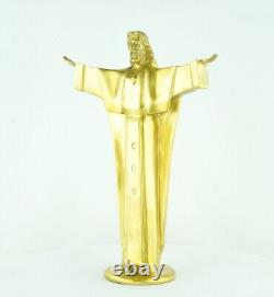 Statue Sculpture Jesus Christ Art Deco Art Nouveau Massive Bronze