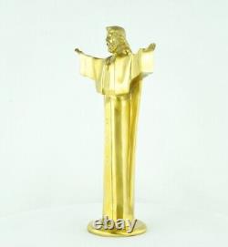 Statue Sculpture Jesus Christ Art Deco Art Nouveau Massive Bronze