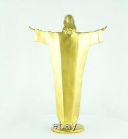 Statue Sculpture Jesus Christ Art Deco Art Nouveau Massive Bronze