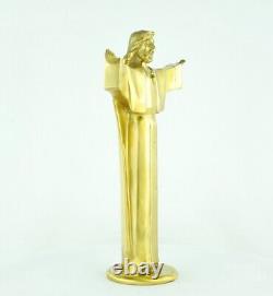 Statue Sculpture Jesus Christ Art Deco Art Nouveau Massive Bronze