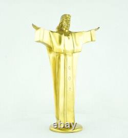 Statue Sculpture Jesus-christ Style Art Deco Style Art Nouveau Massif Bronze