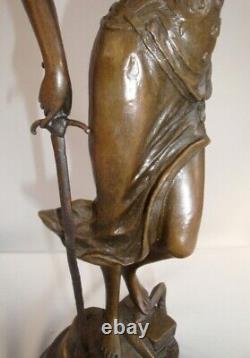 Statue Sculpture Justice Themis Art Deco Art Nouveau Style Bronze Massi