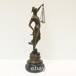 Statue Sculpture Justice Themis Art Deco Style Art Nouveau Solid Bronze