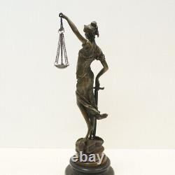 Statue Sculpture Justice Themis Art Deco Style Art Nouveau Solid Bronze