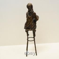 Statue Sculpture Lady Sexy Style Art Deco Style Art Nouveau Solid Bronze