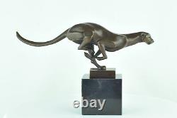Statue Sculpture Leopard Animalier Style Art Deco Style Art Nouveau Bronze Massi