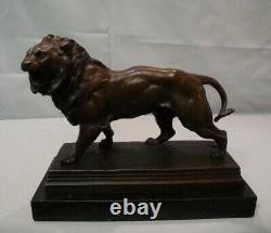 Statue Sculpture Lion Animal Style Art Deco Style Art New Solid Bronze S