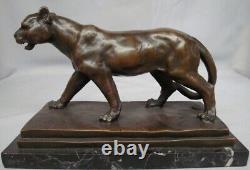 Statue Sculpture Lion Lioness Animal Style Art Deco Style Art Nouveau Bronze m