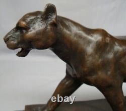 Statue Sculpture Lion Lioness Animal Style Art Deco Style Art Nouveau Bronze m