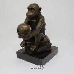 Statue Sculpture Monkey Animalier Style Art Deco Style Art Nouveau Solid Bronze