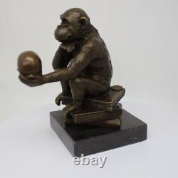 Statue Sculpture Monkey Animalier Style Art Deco Style Art Nouveau Solid Bronze