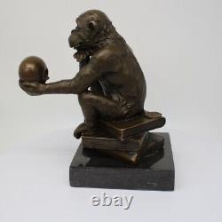 Statue Sculpture Monkey Animalier Style Art Deco Style Art Nouveau Solid Bronze