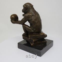 Statue Sculpture Monkey Animalier Style Art Deco Style Art Nouveau Solid Bronze