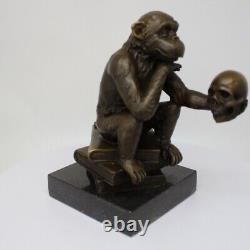 Statue Sculpture Monkey Animalier Style Art Deco Style Art Nouveau Solid Bronze