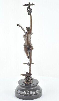 Statue Sculpture Nude Dancer Sexy Style Art Deco Style Art Nouveau Solid Bronze