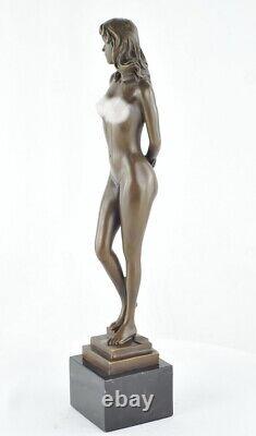 Statue Sculpture Nude Dancer Sexy Style Art Deco Style Art Nouveau Solid Bronze