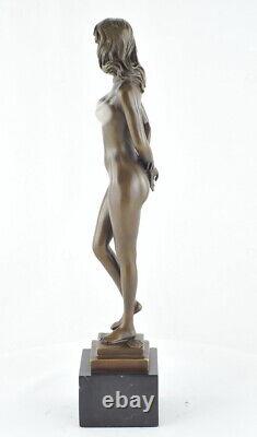 Statue Sculpture Nude Dancer Sexy Style Art Deco Style Art Nouveau Solid Bronze